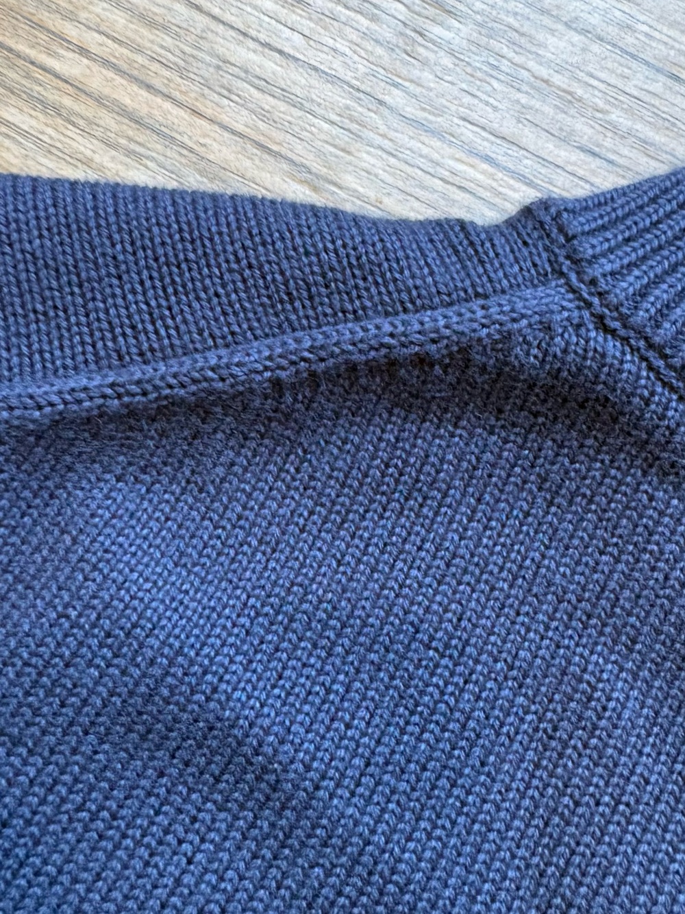 J. Crew Heritage Cotton Quarter-Zip Sweater - Navy Sz Large - Picture 7 of 7